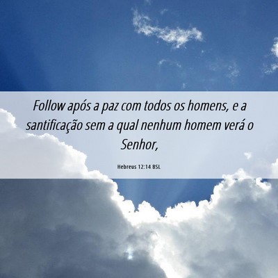 Picture 06 - Hebreus 12:14 BSL - Follow após a paz com todos os homens, e a - Bible Verse Picture