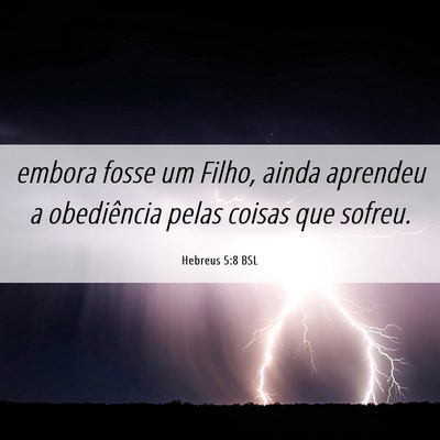 Picture 06 - Hebreus 5:8 BSL - embora fosse um Filho, ainda aprendeu a - Bible Verse Picture