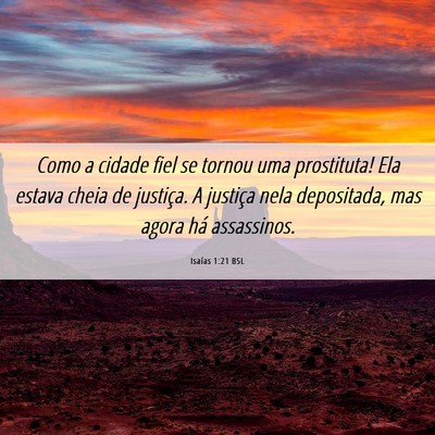 Picture 06 - Isaías 1:21 BSL - Como a cidade fiel se tornou uma prostituta! Ela - Bible Verse Picture
