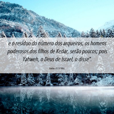 Picture 06 - Isaías 21:17 BSL - e o resíduo do número dos arqueiros, os homens - Bible Verse Picture