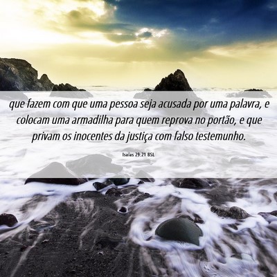 Picture 06 - Isaías 29:21 BSL - que fazem com que uma pessoa seja acusada por uma - Bible Verse Picture