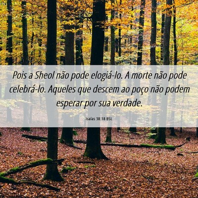 Picture 06 - Isaías 38:18 BSL - Pois a Sheol não pode elogiá-lo. A morte não - Bible Verse Picture