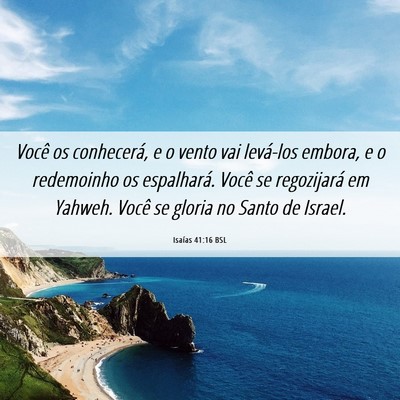 Picture 06 - Isaías 41:16 BSL - Você os conhecerá, e o vento vai levá-los - Bible Verse Picture