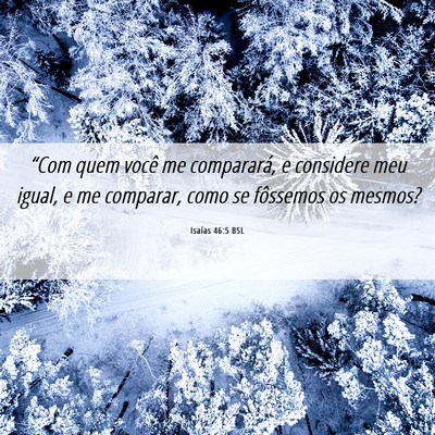 Picture 06 - Isaías 46:5 BSL - “Com quem você me comparará, e considere meu - Bible Verse Picture