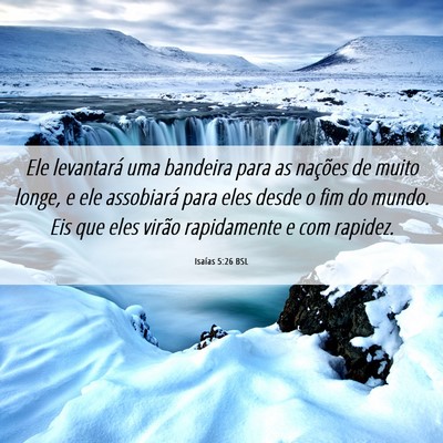 Picture 06 - Isaías 5:26 BSL - Ele levantará uma bandeira para as nações de - Bible Verse Picture