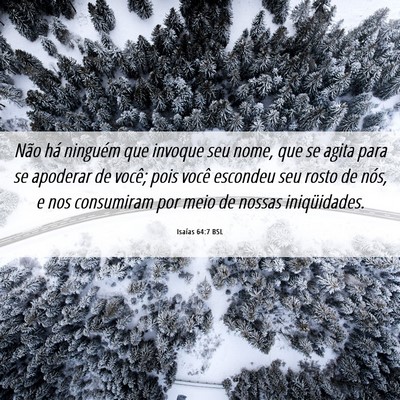Picture 06 - Isaías 64:7 BSL - Não há ninguém que invoque seu nome, que se - Bible Verse Picture