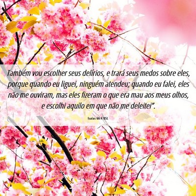 Picture 06 - Isaías 66:4 BSL - Também vou escolher seus delírios, e trará - Bible Verse Picture