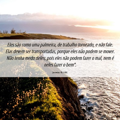 Picture 06 - Jeremias 10:5 BSL - Eles são como uma palmeira, de trabalho - Bible Verse Picture