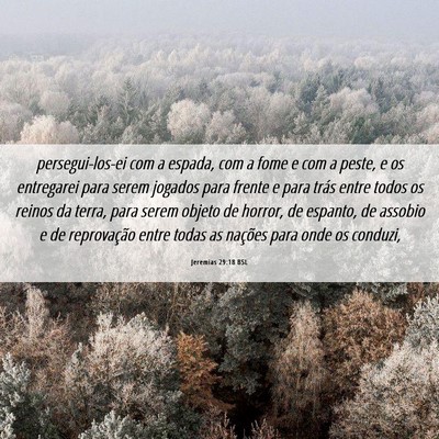 Picture 06 - Jeremias 29:18 BSL - persegui-los-ei com a espada, com a fome e com a - Bible Verse Picture