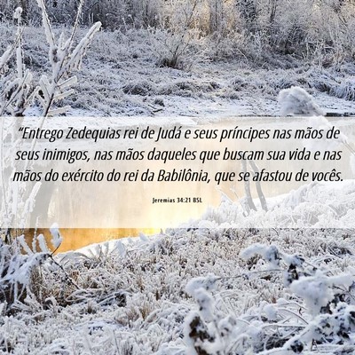 Picture 06 - Jeremias 34:21 BSL - “Entrego Zedequias rei de Judá e seus - Bible Verse Picture