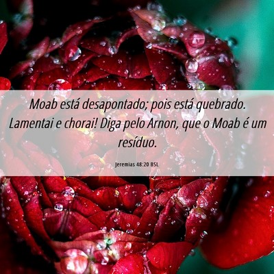 Picture 06 - Jeremias 48:20 BSL - Moab está desapontado; pois está quebrado. - Bible Verse Picture