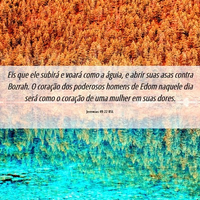 Picture 06 - Jeremias 49:22 BSL - Eis que ele subirá e voará como a águia, e - Bible Verse Picture