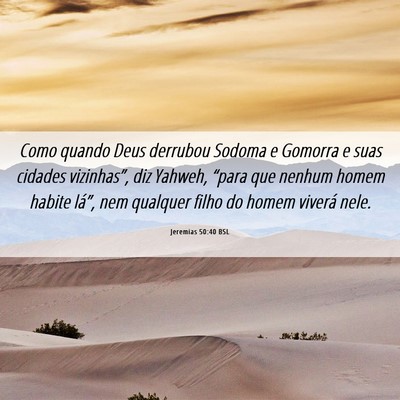 Picture 06 - Jeremias 50:40 BSL - Como quando Deus derrubou Sodoma e Gomorra e suas - Bible Verse Picture