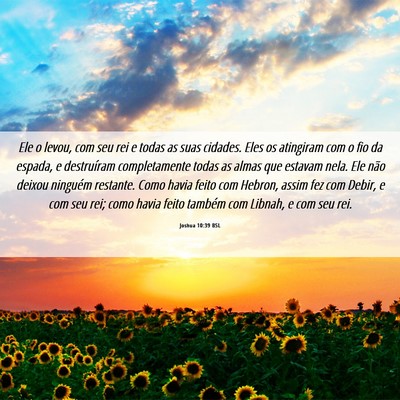 Picture 06 - Joshua 10:39 BSL - Ele o levou, com seu rei e todas as suas cidades. - Bible Verse Picture