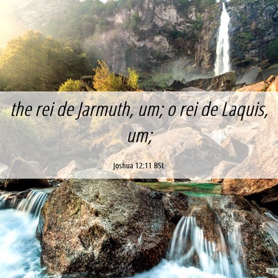 Picture 06 - Joshua 12:11 BSL - the rei de Jarmuth, um; o rei de Laquis, - Bible Verse Picture