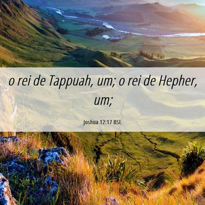 Picture 06 - Joshua 12:17 BSL - o rei de Tappuah, um; o rei de Hepher, - Bible Verse Picture