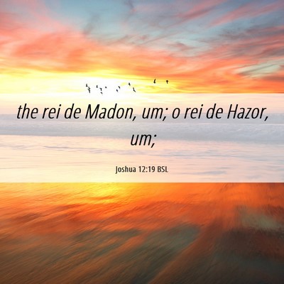 Picture 06 - Joshua 12:19 BSL - the rei de Madon, um; o rei de Hazor, - Bible Verse Picture
