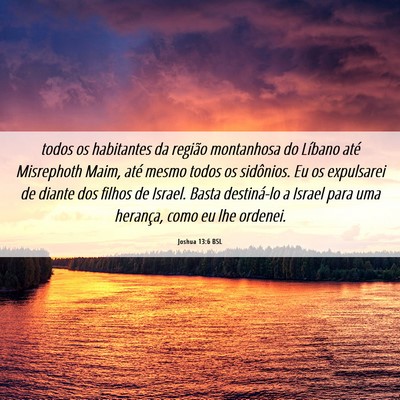 Picture 06 - Joshua 13:6 BSL - todos os habitantes da região montanhosa do - Bible Verse Picture