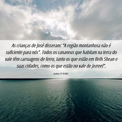 Picture 06 - Joshua 17:16 BSL - As crianças de José disseram: “A região - Bible Verse Picture