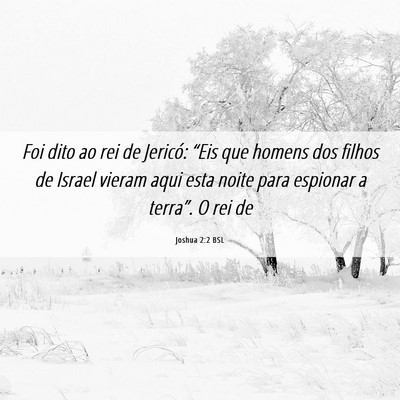 Picture 06 - Joshua 2:2 BSL - Foi dito ao rei de Jericó: “Eis que homens dos - Bible Verse Picture