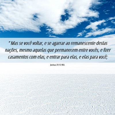 Picture 06 - Joshua 23:12 BSL - “ Mas se você voltar, e se agarrar ao - Bible Verse Picture
