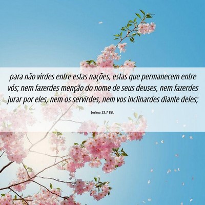 Picture 06 - Joshua 23:7 BSL - para não virdes entre estas nações, estas que - Bible Verse Picture