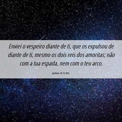 Picture 06 - Joshua 24:12 BSL - Enviei o vespeiro diante de ti, que os expulsou - Bible Verse Picture