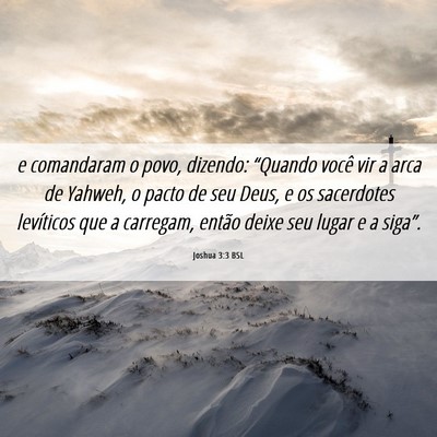 Picture 06 - Joshua 3:3 BSL - e comandaram o povo, dizendo: “Quando você vir - Bible Verse Picture