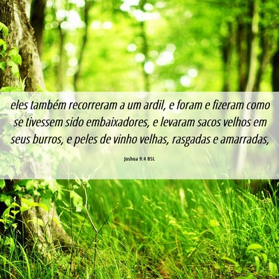 Picture 06 - Joshua 9:4 BSL - eles também recorreram a um ardil, e foram e - Bible Verse Picture