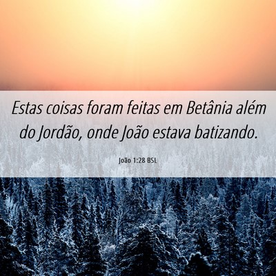 Picture 06 - João 1:28 BSL - Estas coisas foram feitas em Betânia além do - Bible Verse Picture
