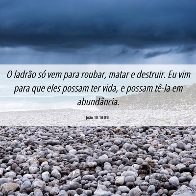 Picture 06 - João 10:10 BSL - O ladrão só vem para roubar, matar e destruir. - Bible Verse Picture