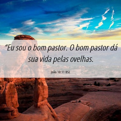 Picture 06 - João 10:11 BSL - “Eu sou o bom pastor. O bom pastor dá sua vida - Bible Verse Picture