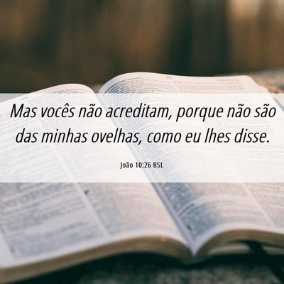 Picture 06 - João 10:26 BSL - Mas vocês não acreditam, porque não são das - Bible Verse Picture