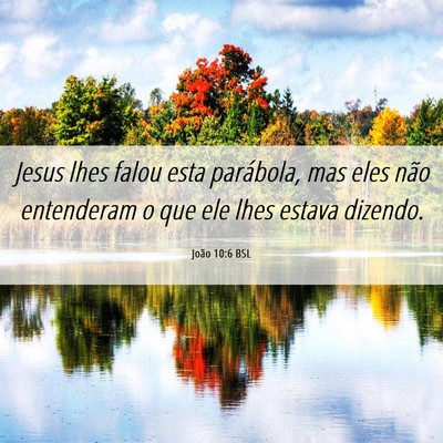 Picture 06 - João 10:6 BSL - Jesus lhes falou esta parábola, mas eles não - Bible Verse Picture