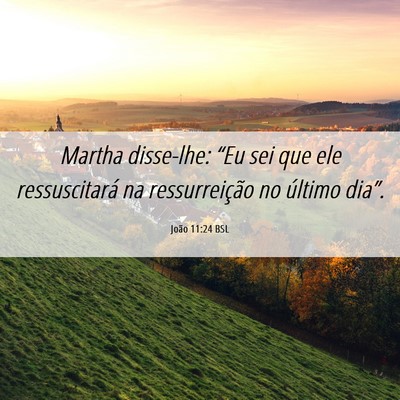 Picture 06 - João 11:24 BSL - Martha disse-lhe: “Eu sei que ele ressuscitará - Bible Verse Picture