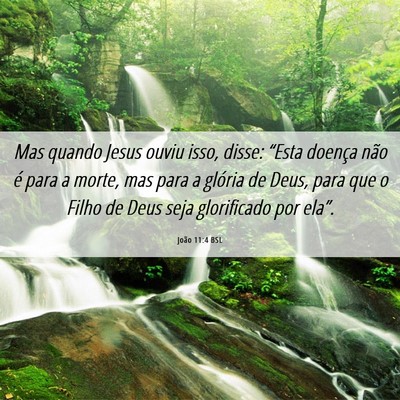 Picture 06 - João 11:4 BSL - Mas quando Jesus ouviu isso, disse: “Esta - Bible Verse Picture