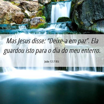 Picture 06 - João 12:7 BSL - Mas Jesus disse: “Deixe-a em paz”. Ela - Bible Verse Picture