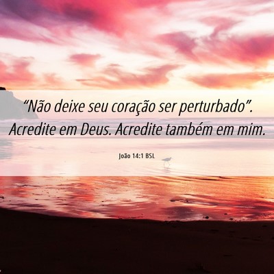 Picture 06 - João 14:1 BSL - “Não deixe seu coração ser perturbado”. - Bible Verse Picture