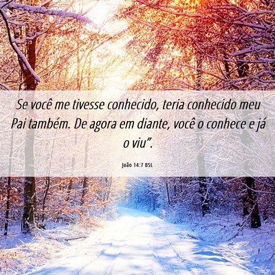 Picture 06 - João 14:7 BSL - Se você me tivesse conhecido, teria conhecido - Bible Verse Picture