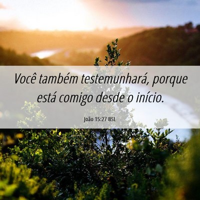 Picture 06 - João 15:27 BSL - Você também testemunhará, porque está comigo - Bible Verse Picture