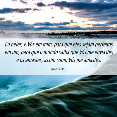 Picture 06 - João 17:23 BSL - Eu neles, e Vós em mim, para que eles sejam - Bible Verse Picture