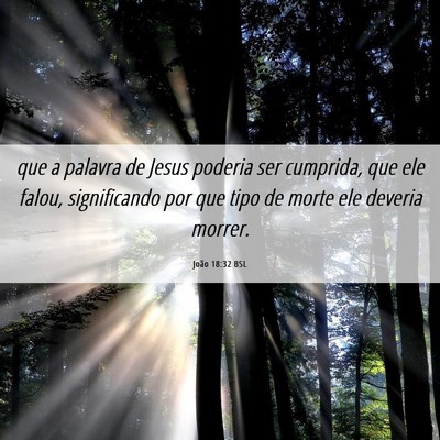 Picture 06 - João 18:32 BSL - que a palavra de Jesus poderia ser cumprida, que - Bible Verse Picture