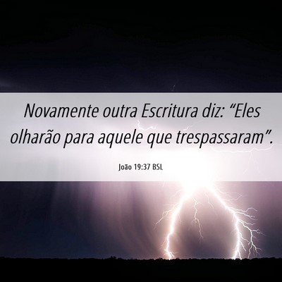 Picture 06 - João 19:37 BSL - Novamente outra Escritura diz: “Eles olharão - Bible Verse Picture