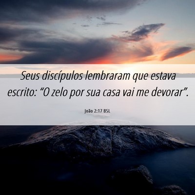 Picture 06 - João 2:17 BSL - Seus discípulos lembraram que estava escrito: - Bible Verse Picture