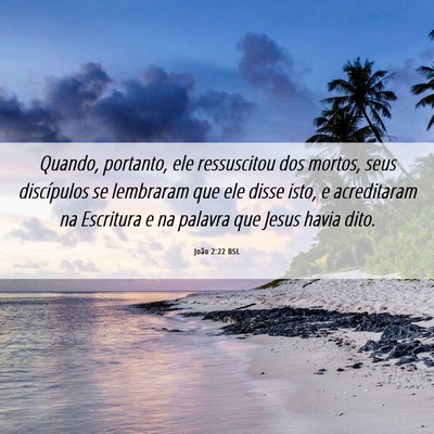 Picture 06 - João 2:22 BSL - Quando, portanto, ele ressuscitou dos mortos, - Bible Verse Picture