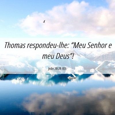 Picture 06 - João 20:28 BSL - Thomas respondeu-lhe: “Meu Senhor e meu - Bible Verse Picture