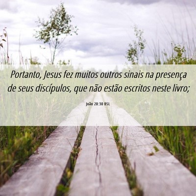 Picture 06 - João 20:30 BSL - Portanto, Jesus fez muitos outros sinais na - Bible Verse Picture