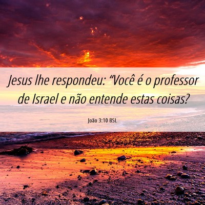 Picture 06 - João 3:10 BSL - Jesus lhe respondeu: “Você é o professor de - Bible Verse Picture