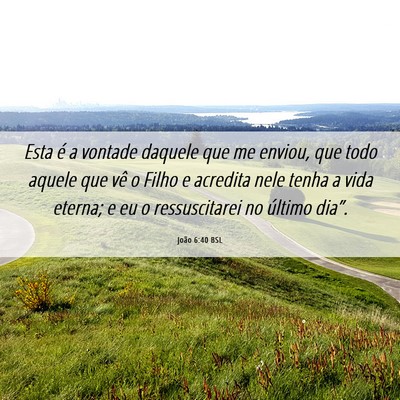 Picture 06 - João 6:40 BSL - Esta é a vontade daquele que me enviou, que todo - Bible Verse Picture