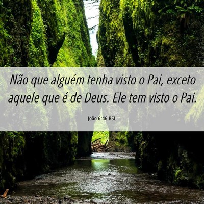 Picture 06 - João 6:46 BSL - Não que alguém tenha visto o Pai, exceto aquele - Bible Verse Picture